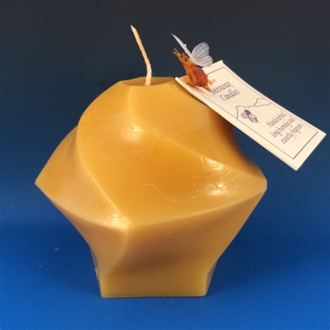 Pure Beeswax Geo Candle Peabody Mountain Artisans