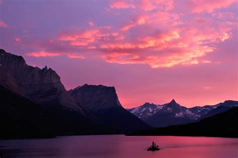 A Wild Sunset At St Mary Lake In Glacier National Park Stay