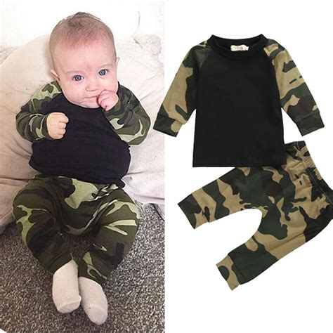 Buy Cute Camouflage Newborn Baby Clothing Sets Infant