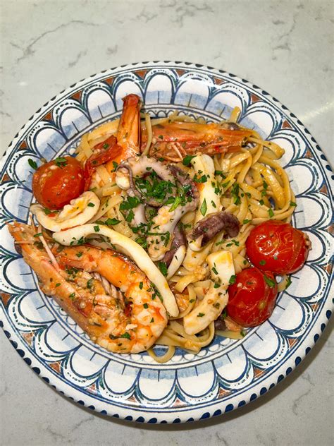 Seafood Linguine Alcartoccio — Cooking With Danie
