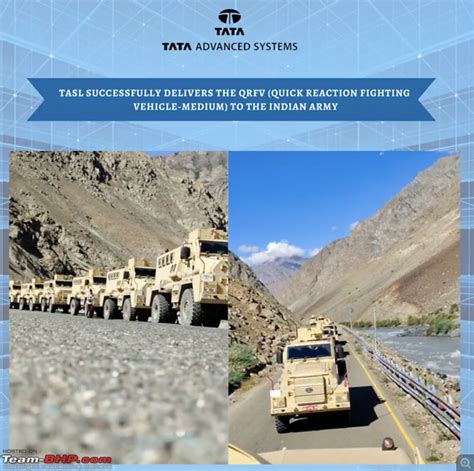Tata Delivers Quick Reaction Fighting Vehicle Qrfv Units To The