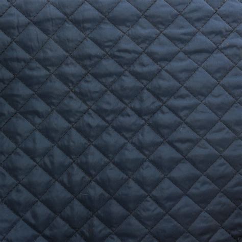 Reversible Quilted Fabric Double Sided Diamond Navy Blue