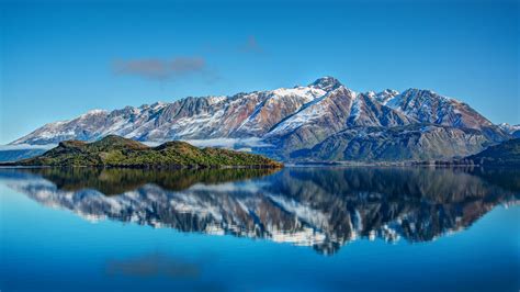 New Zealand Mountain K Lake Sea Water Sky Reflection Landscape HD Wallpaper