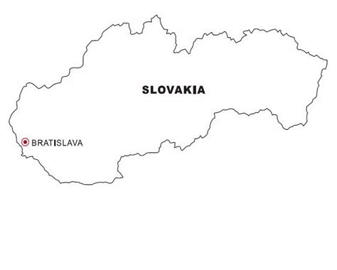 mapa de eslovaquia para colorear colorea tus dibujos