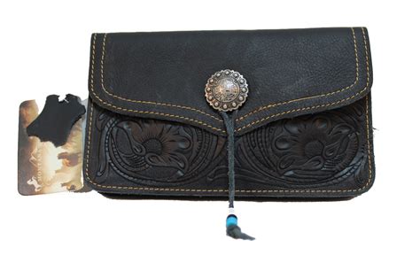 Western Inspired Montana West Purse Genuine Tooled Leather Cross Body