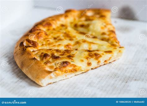 Cheesy Garlic Bread In A Pizza Box Stock Image Image Of Crust