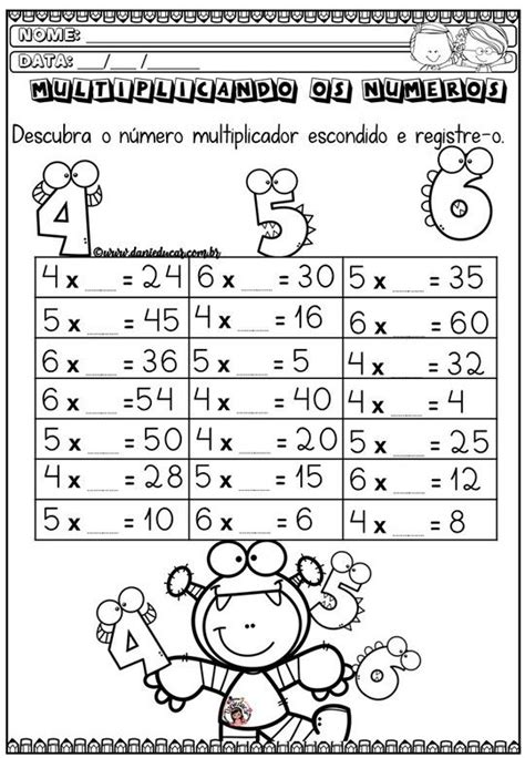Atividades De Multiplicacao 2º E 3º Anos Atividades De Multiplicação