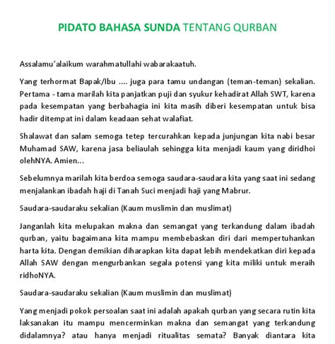 Teks Pidato Bahasa Sunda Tentang Puasa - Btt Documents
