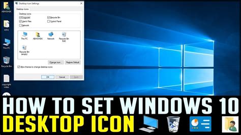 How To Set Desktop Icon In Windows 10 Computer Tips And Tricks Youtube