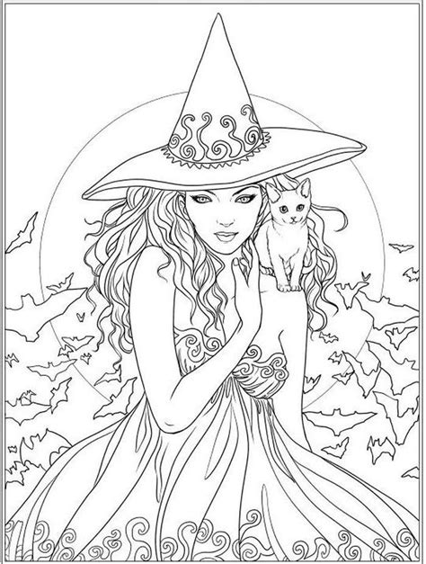 Anime Witch Coloring Pages Witch Coloring Pages Fairy Coloring Pages