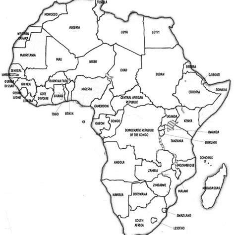 Africa blank map world map mapa polityczna, africa, border, angle png. Africa Map Quiz Printable | Free Printable Maps