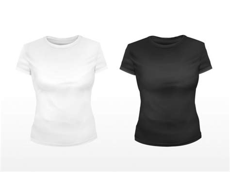 White T Shirt Template Female