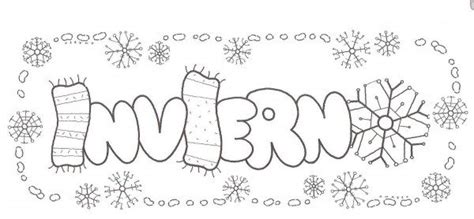 Dibujos de invierno para colorear para niños de 5 años. Imagenes De La Palabra Invierno Para Colorear - Impresion ...