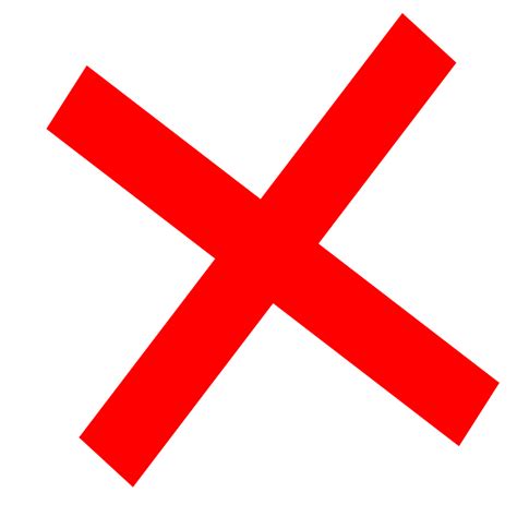 Red X Clipart Clipart Suggest