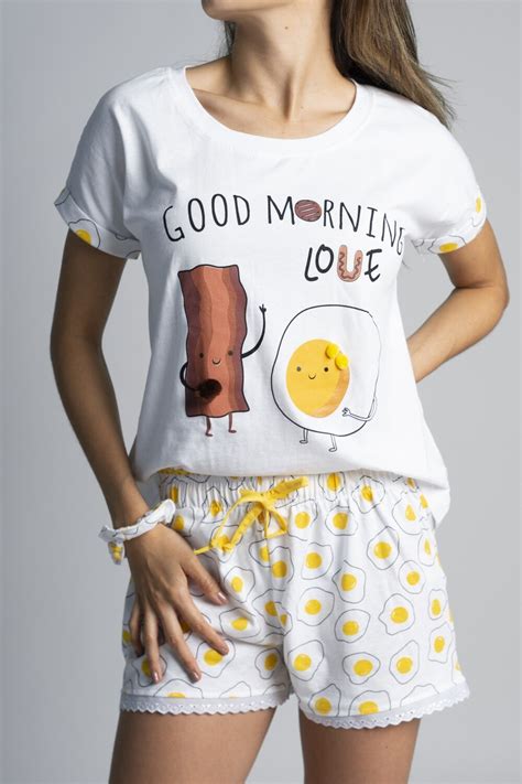 Pijama Para Dama Short Y Camiseta Sm Carola Classic So Huevo