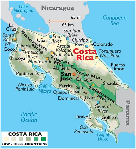 Mapa Fisico Costa Rica