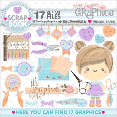 Crafty Girl Clipart Girl Graphic Commercial Use Scrapbook Etsy