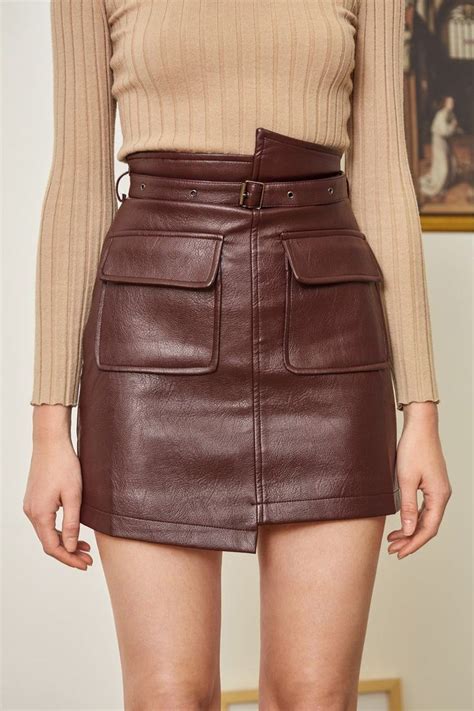 Leather Skirts Are A True Staple For Modern Lady And This Burgundy