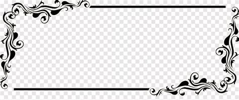 Ornate Black Frame Illustration Borders And Frames Side Border Text