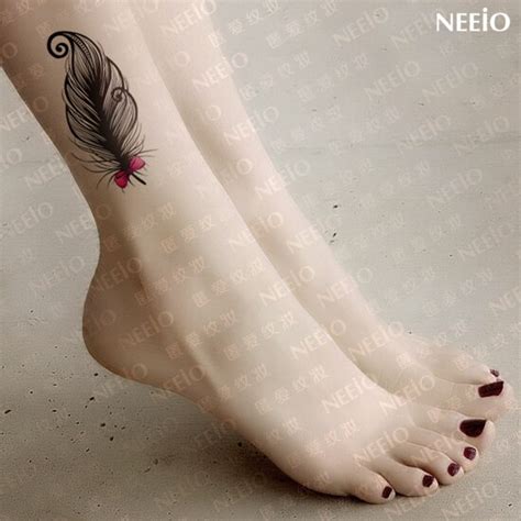Women Temporary Tattoo Stickers Waterproof Design Makeup Love Feather