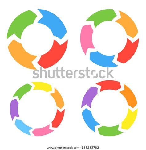 Color Circle Arrows Set Vector Stock Vector Royalty Free 133233782
