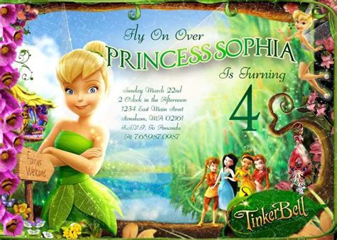 63 Blank Tinkerbell Birthday Invitation Template Formating With
