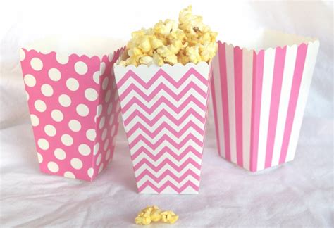 6 Paper Popcorn Boxes With Diy Printable File Choose Your Own Etsy
