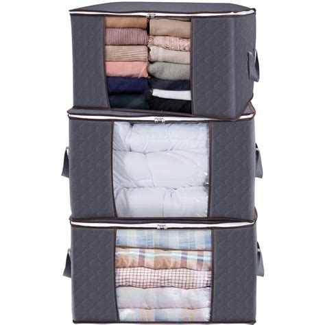 Lifewit Large Capacity Clothes Storage Bag Organizer With Reinforced