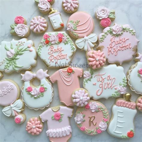 Floral Baby Cookies 🌸🌷💐 Baby Cookies Baby Girl Cookies Baby Shower