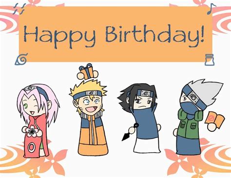 Naruto Birthday Card Printable