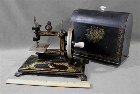 Over 70% new & buy it now; Small 19thC Antique German BB Cast Iron Sewing Machine w ...