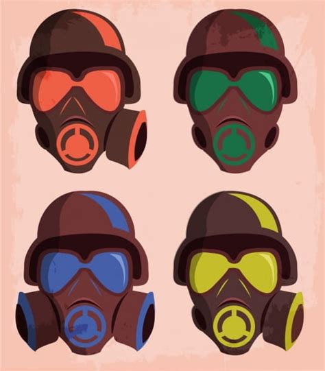 Protection Masks Icon Brown Design Various Shapes Isolation Ai Eps