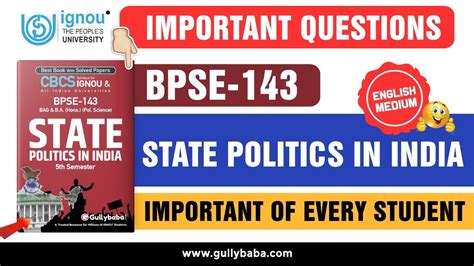 Bpse 143 Previous Year Important Questions Ignou Exams State