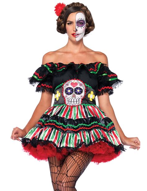 Costume Dia De Los Muertos Donna Costumi Adulti E Vestiti Di Carnevale