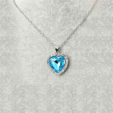 Crystal Heart Necklace दिल लॉकेट Buy Blue Crystal Heart Locket