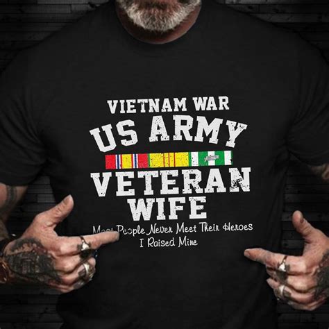 Army Vietnam Veteran Wife Shirt Patriotic Proud Wife Of Us Army Vietna Moothearth