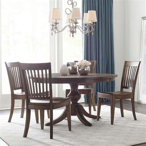 The Nook 54 Inch Round Dining Room Set Maple Kincaid Furniture Furniture Cart