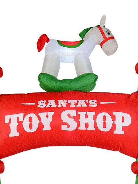Santas Toy Shop Archway Illuminated Christmas Inflatable Display 2