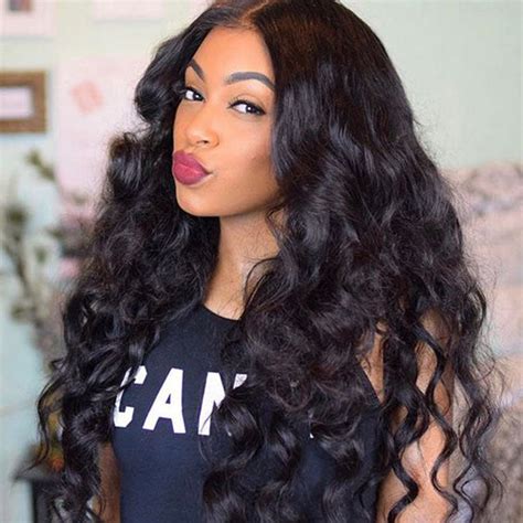 Natural Wavy 136 Inches Deep Parting Lace Front Wigs For Black Women Uk