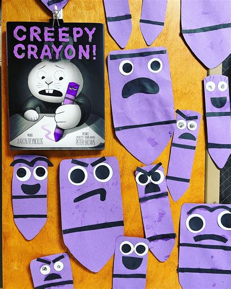 creepy crayon craft first grade blue skies in 2022 crayon crafts crayon book crafts