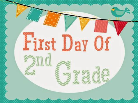 Clean First Day Of 2nd Grade Printable Sign Jacobs Blog