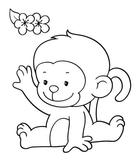 3 Monkeys Coloring Pages