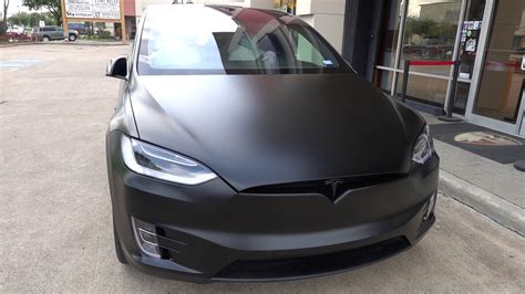 Stealthy Tesla Model X Blackout Clearbra Ppf Vinyl Wrap Chrome Delete