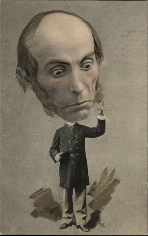 Man W Large Head Small Body Caricature Great Art C1910 Postcard