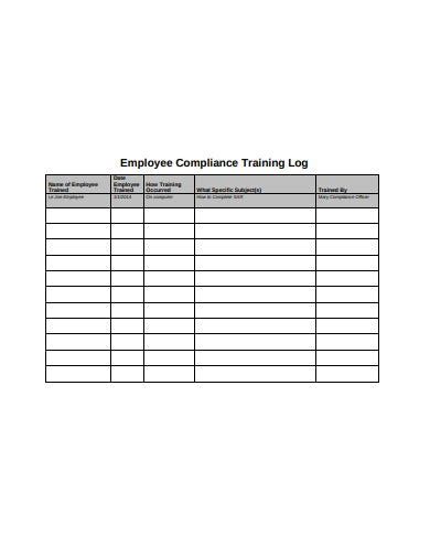 19 Training Log Templates In Pdf