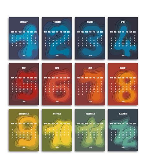 Graphic Design 2018 Calendar On Behance