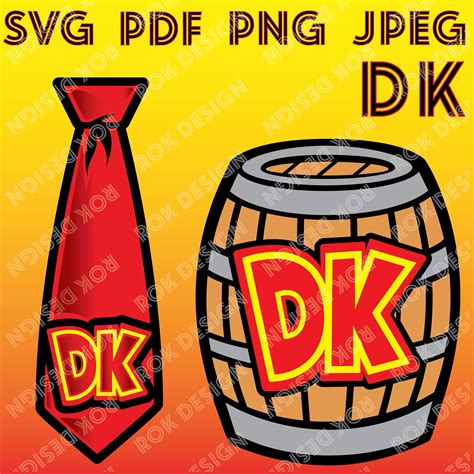 Donkey Kong Barrel And Tie Svg Pdf Png Jpeg Multi Etsy Canada