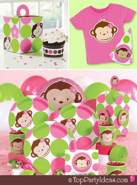 Racks And Mooby Pink Mod Monkey Party Part 1 Monkey Theme Birthday