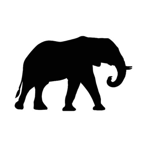 Elephant Silhouette African Elephants 1 Vector Eps And 1 Png Etsy