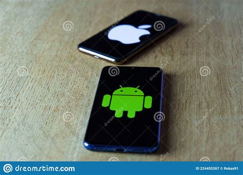 Apple And Android Smartphones Iphone Ios Versus Android Operating